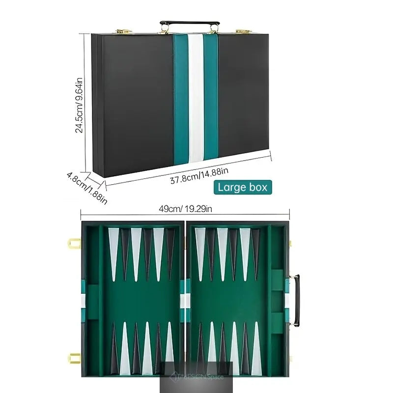 Roll-up-Backgammon-Set aus Leder – tragbares Brettspiel für unterwegs, draußen und die Familie, praktischer Faltkoffer