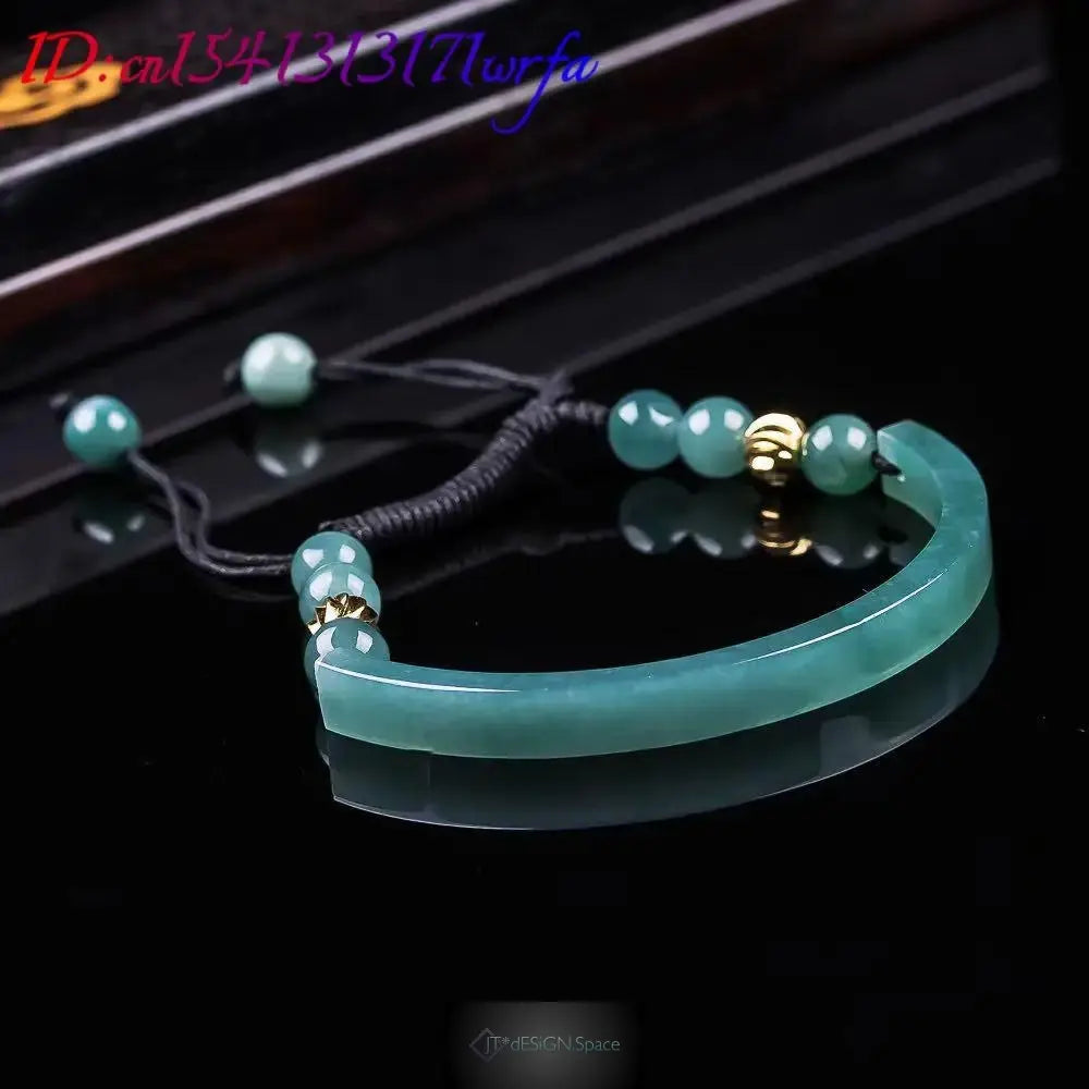 Myanmar Jadeit Armband – Geschnitzter Edelstein, Natürlicher Burmesischer Jade, Talisman & Modeschmuck für Damen