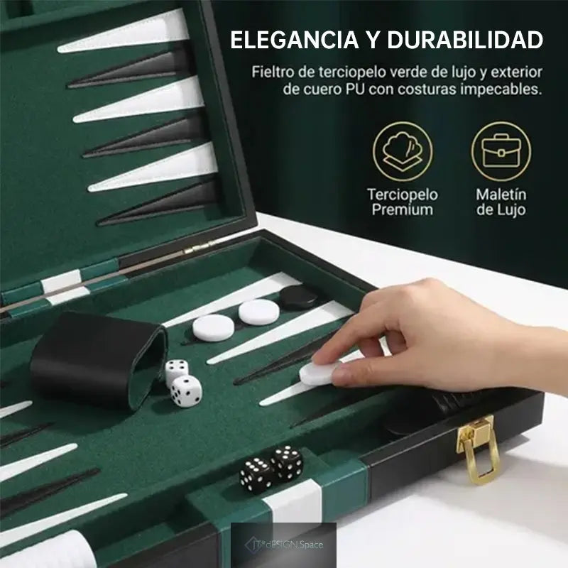 Roll-up-Backgammon-Set aus Leder – tragbares Brettspiel für unterwegs, draußen und die Familie, praktischer Faltkoffer
