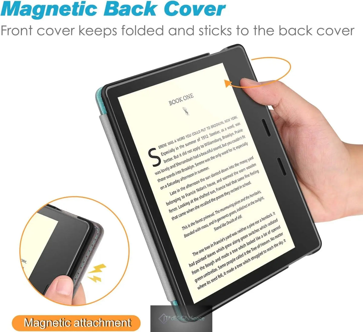 Stand Case for 7" Kindle Oasis 10Th/9Th Gen 2019/2017, Turquoise