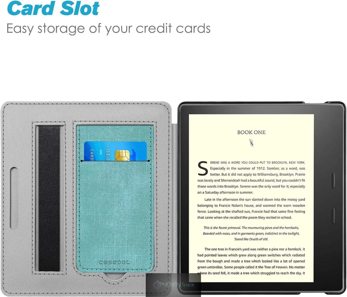 Stand Case for 7" Kindle Oasis 10Th/9Th Gen 2019/2017, Turquoise