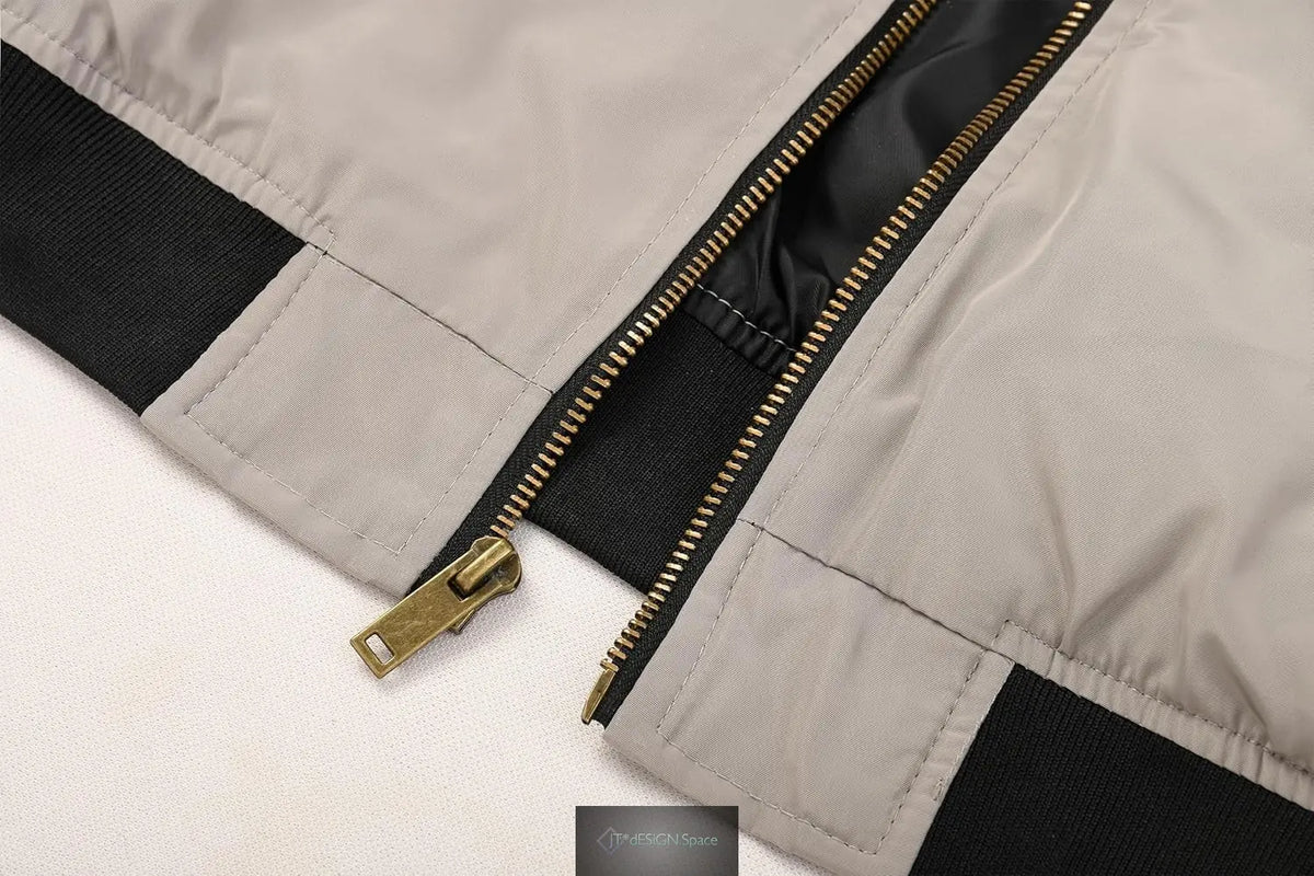 Mens Bomber Jacket Slim Fit Casual Windproof Lightweight Jackets