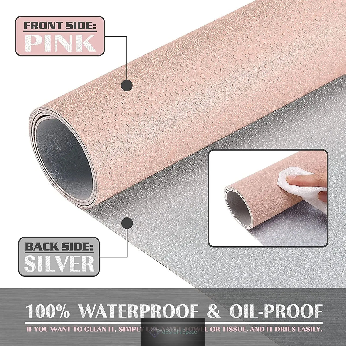 Large Office Desk Mat, Leather Mouse Pad (31.5"X15.7", Pink)