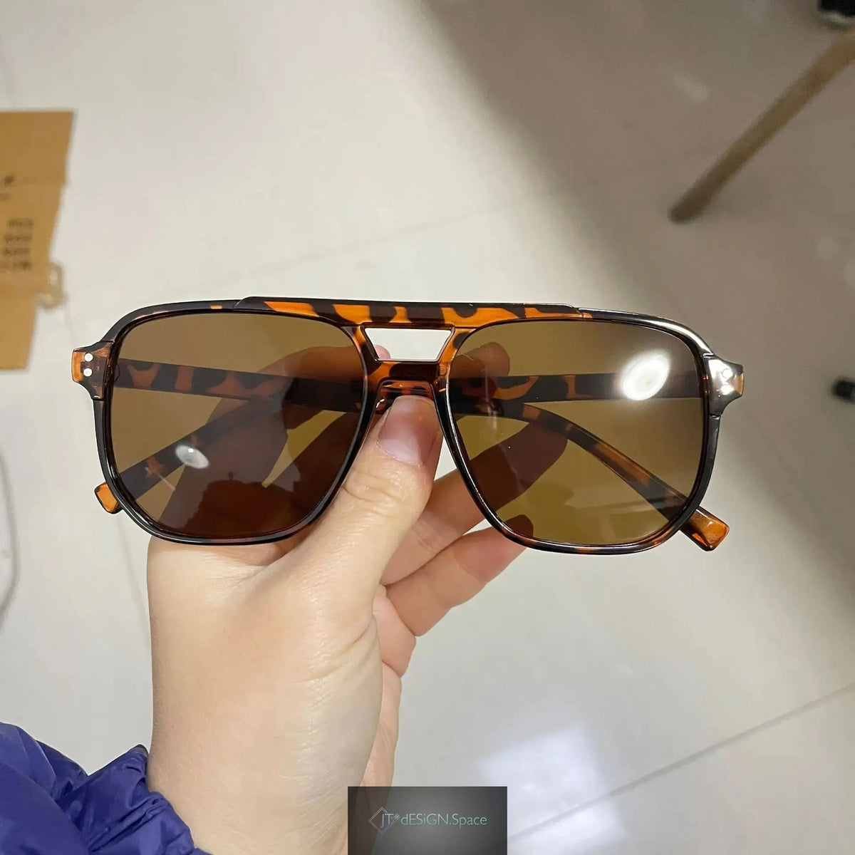 Vintage Herren Damen große Sonnenbrille Herren eckige Brille Marken Designer Unisex Sonnenbrille Schwarze Gläser Männlich Weiblich Sonnenbrille UV400