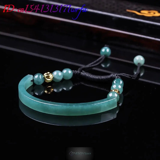 Myanmar Jadeit Armband – Geschnitzter Edelstein, Natürlicher Burmesischer Jade, Talisman & Modeschmuck für Damen