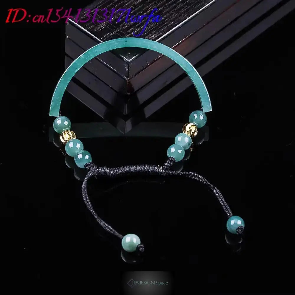 Myanmar Jadeit Armband – Geschnitzter Edelstein, Natürlicher Burmesischer Jade, Talisman & Modeschmuck für Damen